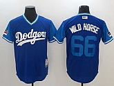 Dodgers 66 Yasiel Puig Wild Horse Royal 2018 Players Weekend Stitched Jersey,baseball caps,new era cap wholesale,wholesale hats